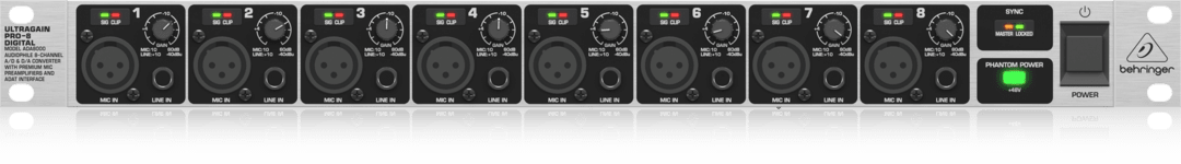 Behringer ADA8000 Ultragain Pro-8 Digital Mic Preamp A/D & D/A Converter Behringer BEHRINGER ADA8000 Ultragain Pro-8 - фотография #2