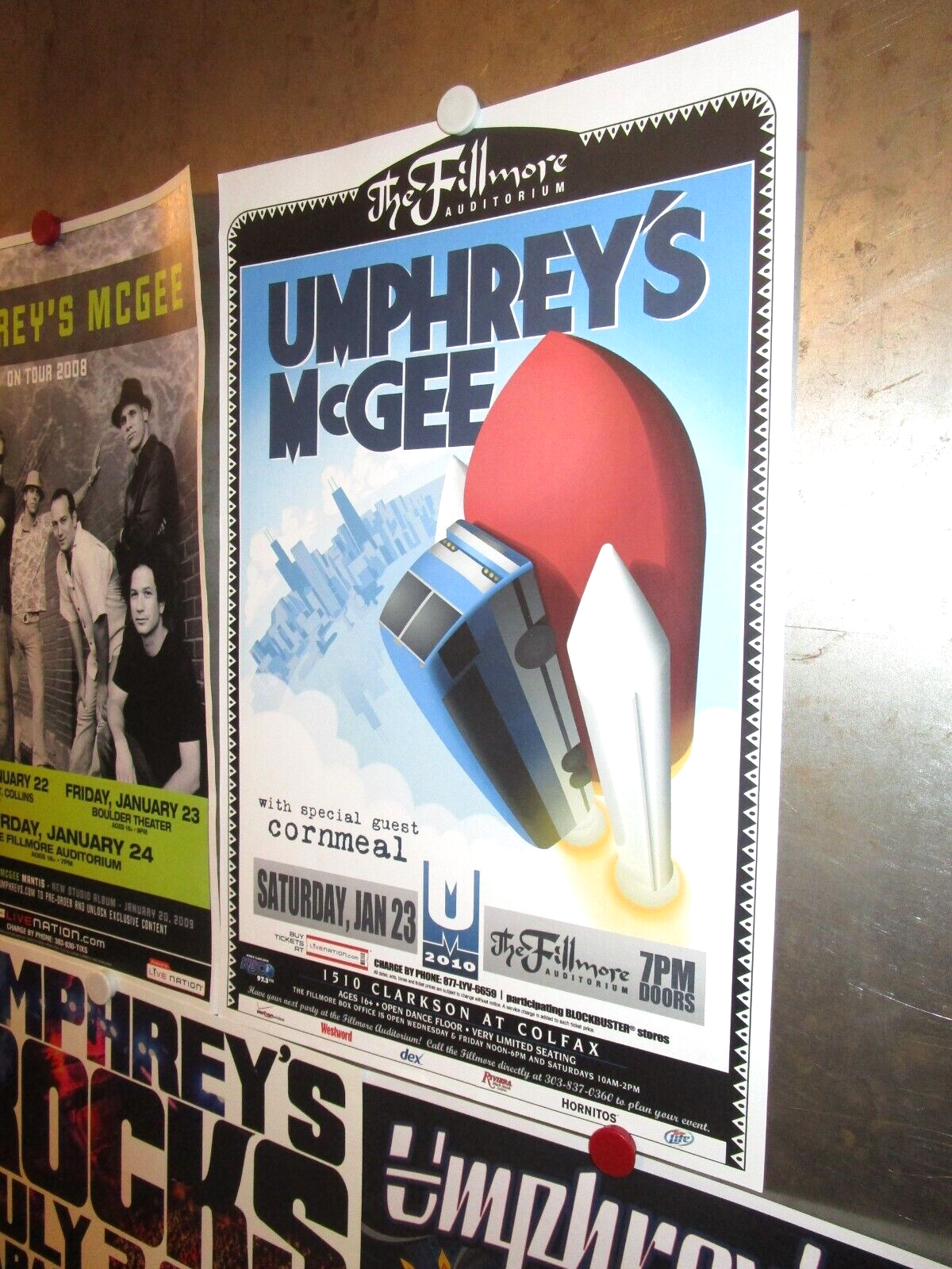 UMPHREY'S MCGEE Lot of 4 SHOW FLYERS Fillmore Auditorium Red Rocks Denver CO JAM Без бренда - фотография #4