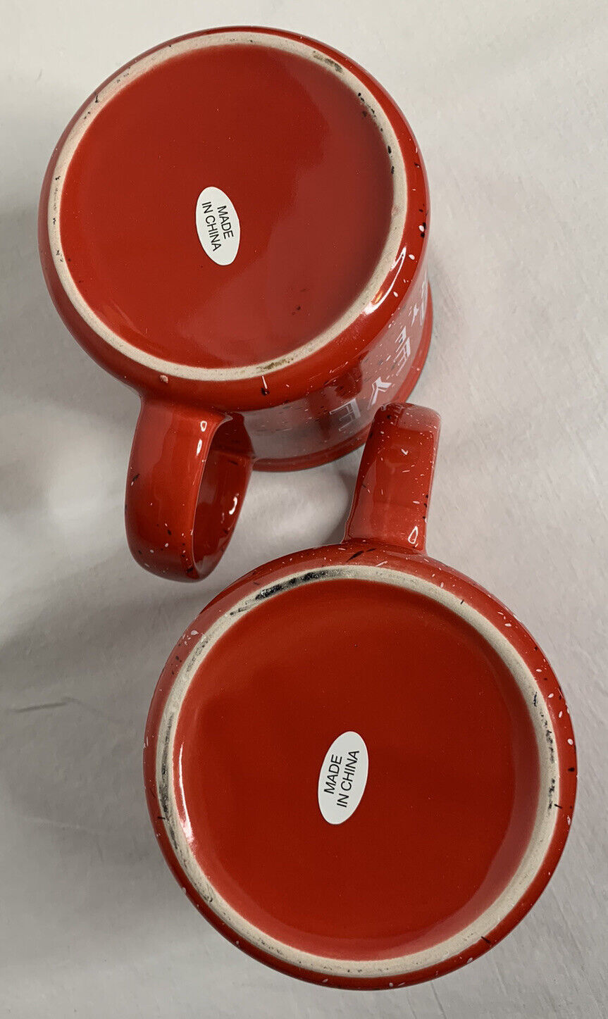 Red Eye Rye Whiskey Coffee Mugs Set of 2 Ceramic Cups Splatter Red Lodge Gifts Unbranded - фотография #7