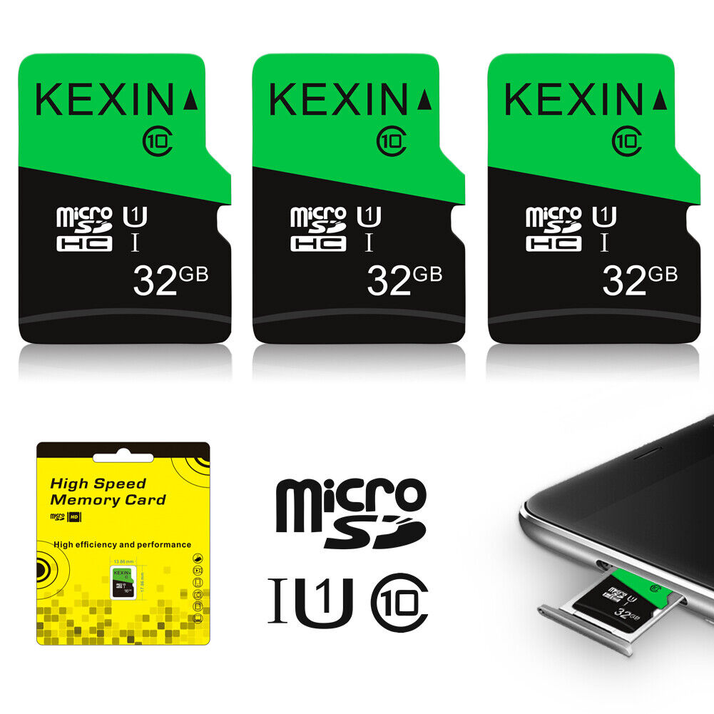 3Pack 32GB Micro SD TF Card SDHC Class 10 Flash Memory Card For Phone Camera Kexin - фотография #2