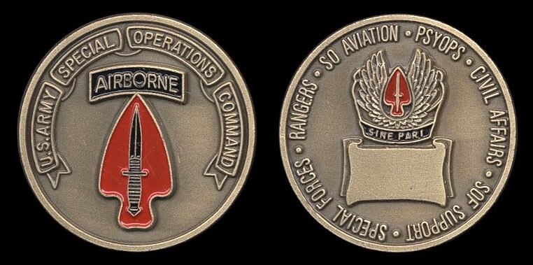 Challenge Coin - US Army Special Operations Command USASOC Без бренда