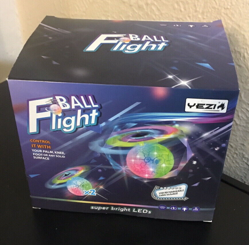 Yezia Ball Flight Control w/ Palm Or Foot  Bright LED’s USB Rechargeable New Yezia Does not apply