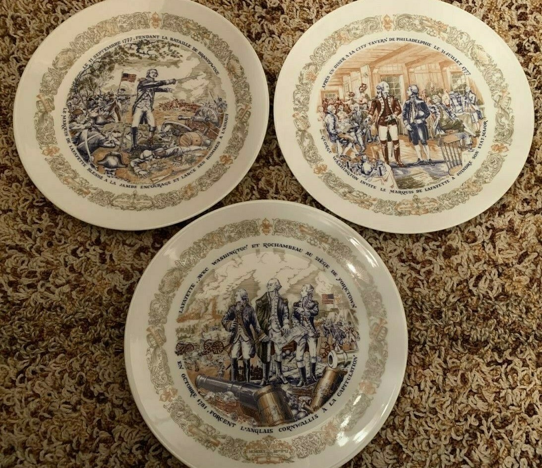 Vtg.D'ARCEAU LIMOGES FRANCE LAFAYETTE LEGACY PREMIER EDITION COLLECTOR 5 PLATES  LIMOGES n/a - фотография #2