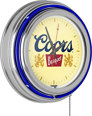 Coors Banquet 14-inch Neon Wall Clock Trademark Fine Art Not Applicable