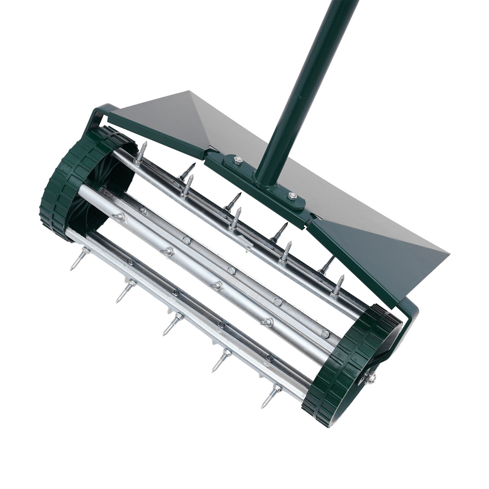 17" Rolling Lawn Aerator Garden Yard Rotary Push Tine Aerator Roller Spike  Unbranded N/A - фотография #4