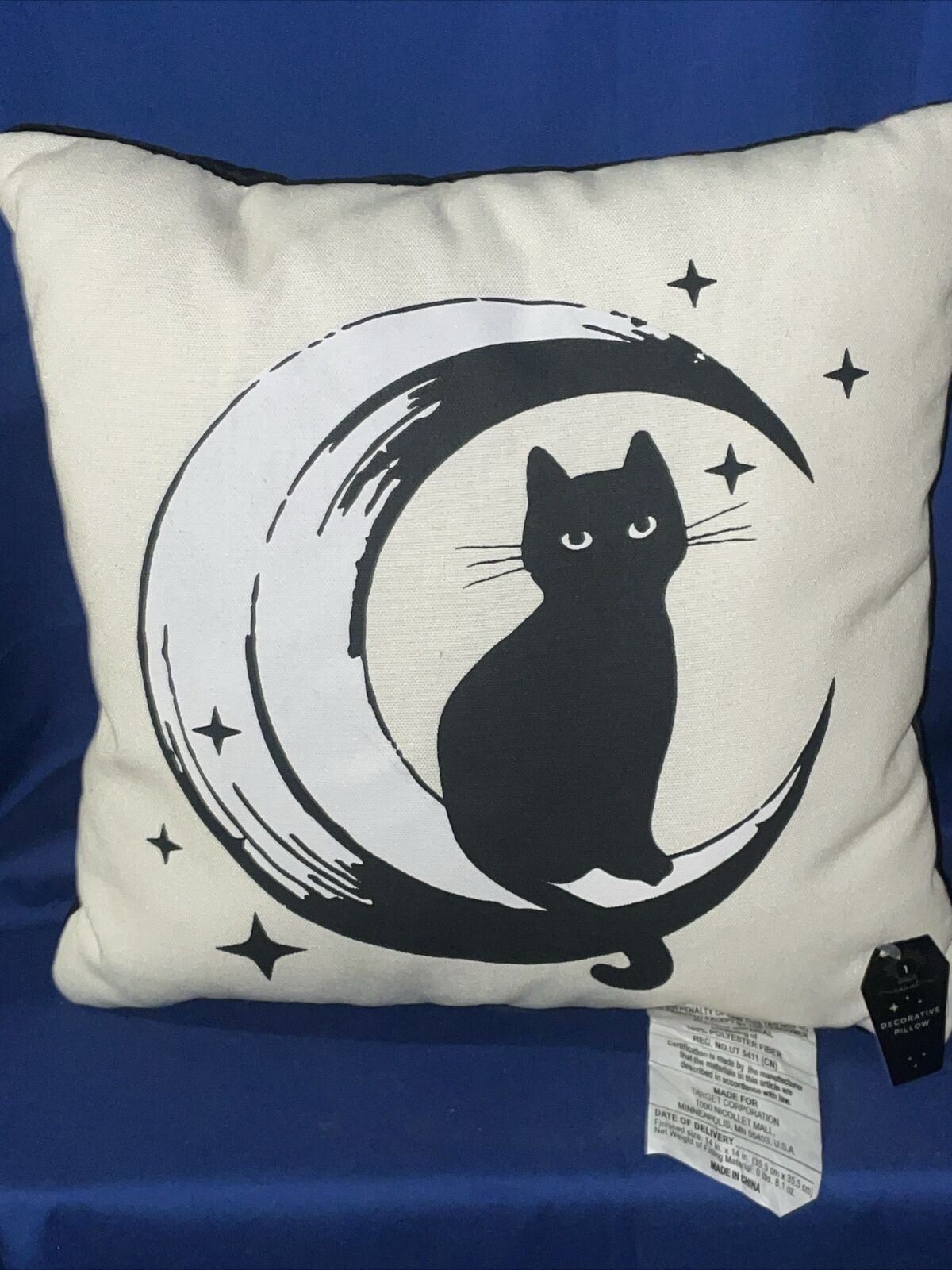 Crescent Moon Black Cat Sitting On the Gothic Art Throw Pillow NEW NWT ❤️gsc17m1 TARGET - фотография #3