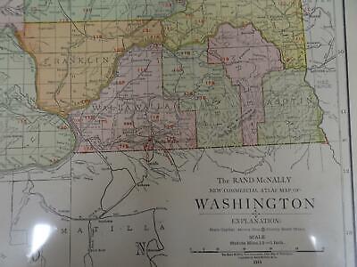Lot 7 antique U. S. State maps Wyoming Idaho Washington Nebraska Railroads B24 Без бренда - фотография #6