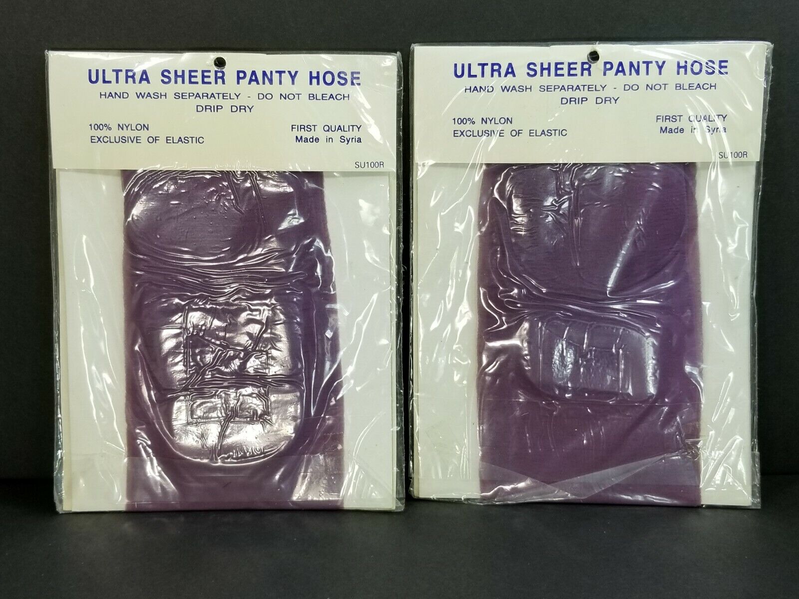 Vintage 80s Lot of 6 Ultra Sheer Panty Hose in Assorted Colors Regular Size 100R Ultra Sheer Does Not Apply - фотография #4