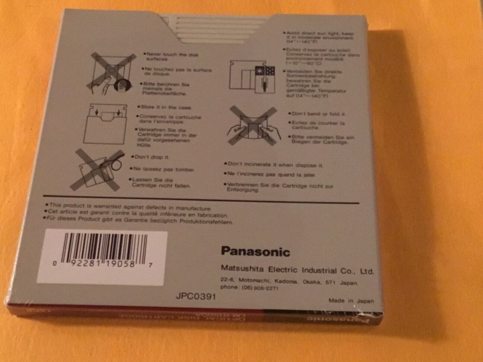 New Lot of 15 Panasonic Magneto Optical Disks LM-R1500A 1.5gb RW Panasonic LM-R1500A - фотография #2