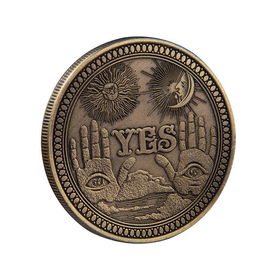 10pcs Yes/No Ouija Gothic Prediction Decision Coin All Seeing Eye or Death Angel Без бренда - фотография #4