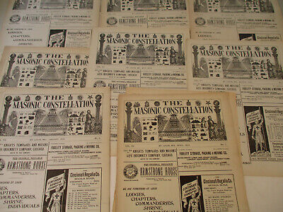 Masonic Constellation Freemasonry Antique Newspaper Knights Templar Mason 1904 Без бренда