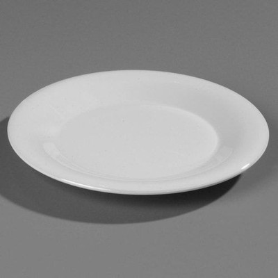 CARLISLE 6.5" WIDE RIM PIE PLATE WHITE LOT OF 18 ***NNB*** CARLISLE