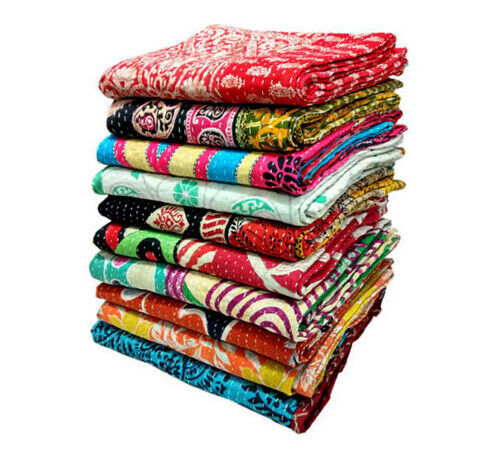 Wholesale 10 Pc kantha Quilt Vintage Handmade Bedspreads Throw Ralli Blanket  Handmade Does Not Apply - фотография #3