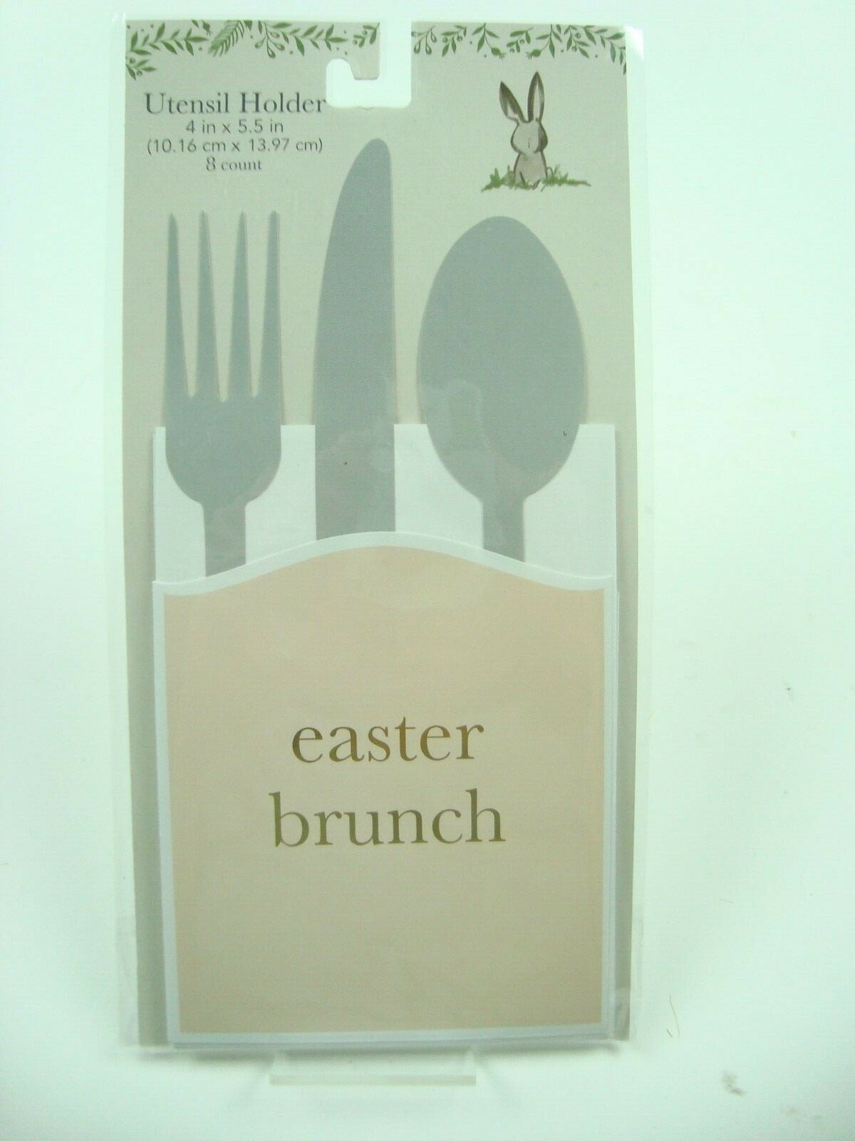 Lot of 8 - Easter Brunch Cardstock Utensil Holder 4x5.5" 8 Cnt - Design Group Design Group