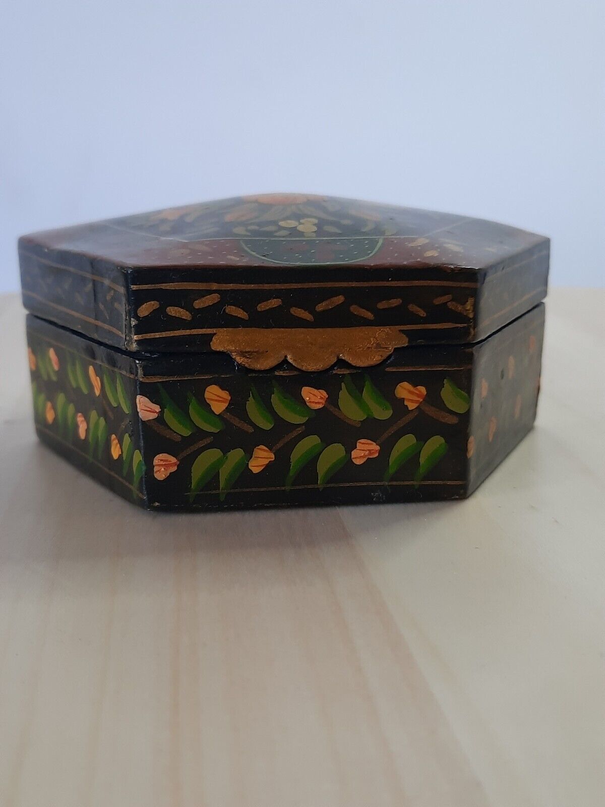 PAPIER MACHE PERSIAN BOX Handmade - фотография #4
