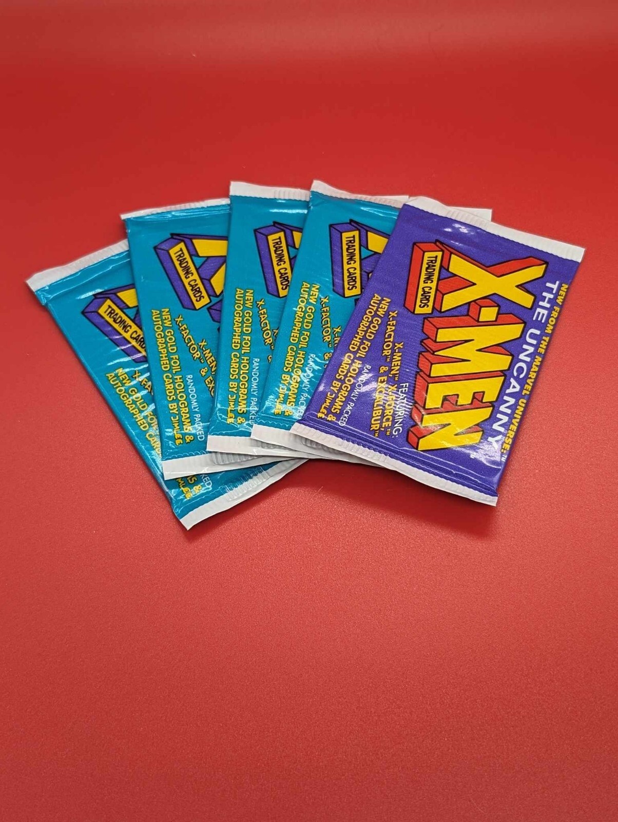 5 (Five) 1992 Impel Marvel Uncanny X-Men Factory Sealed Trading Card Packs Rare Без бренда - фотография #2