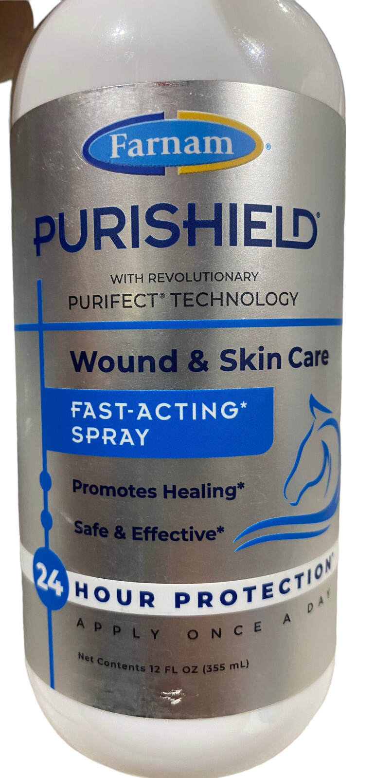 2x Farnam Purishield Wound Skin Care Fast Acting Spray Cleans Treat Wounds 12oz Farnam Does not apply - фотография #2