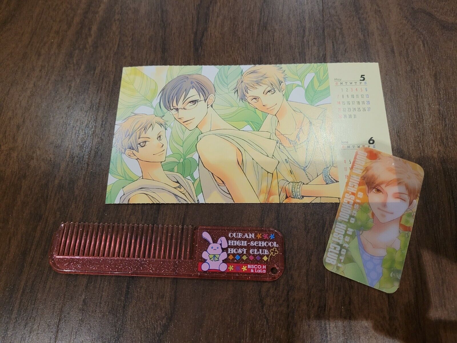 anime - Ouran High School Host club - comb, bookmark, photo Без бренда