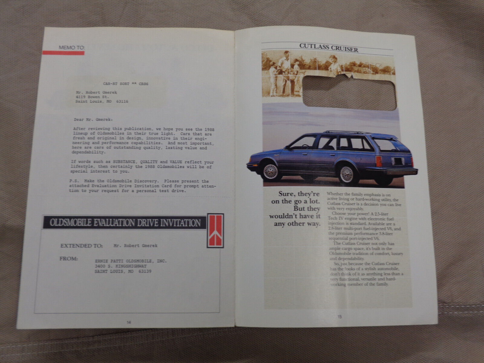 1987 Oldsmobile Odyssey Mailer Brochure 87 Olds 88 98 Toronado Cutlass St. Louis Без бренда - фотография #9