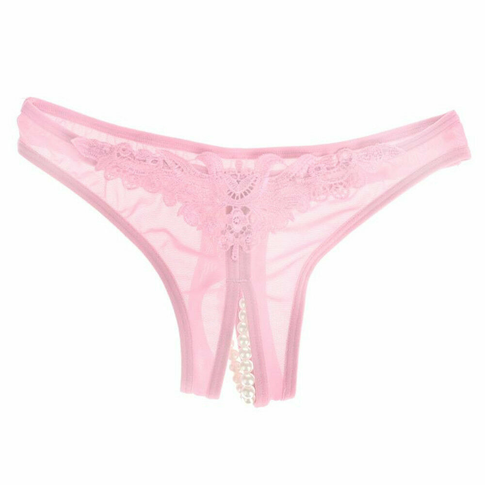 Women Sexy Lace Pearl Briefs Lingerie Knickers G-string Thongs Panties Underwear Unbranded Does not apply - фотография #10