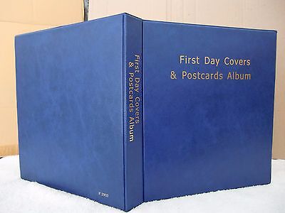 **New 100 First Day Covers & Postcards Album (Blue)  F-2903 , Free Shipping. Unbranded - фотография #5
