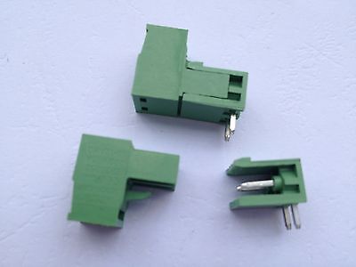 100 pcs Angle 2pin/way 5.08mm Screw Terminal Block Connector Green Plugable Type CY Does Not Apply - фотография #2