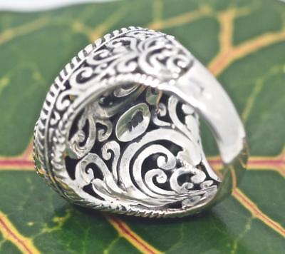 Ying Yang Detailed And Heavy Dome Ring, Filigree Accent Large Handmade Dome Ring Handmade - фотография #5