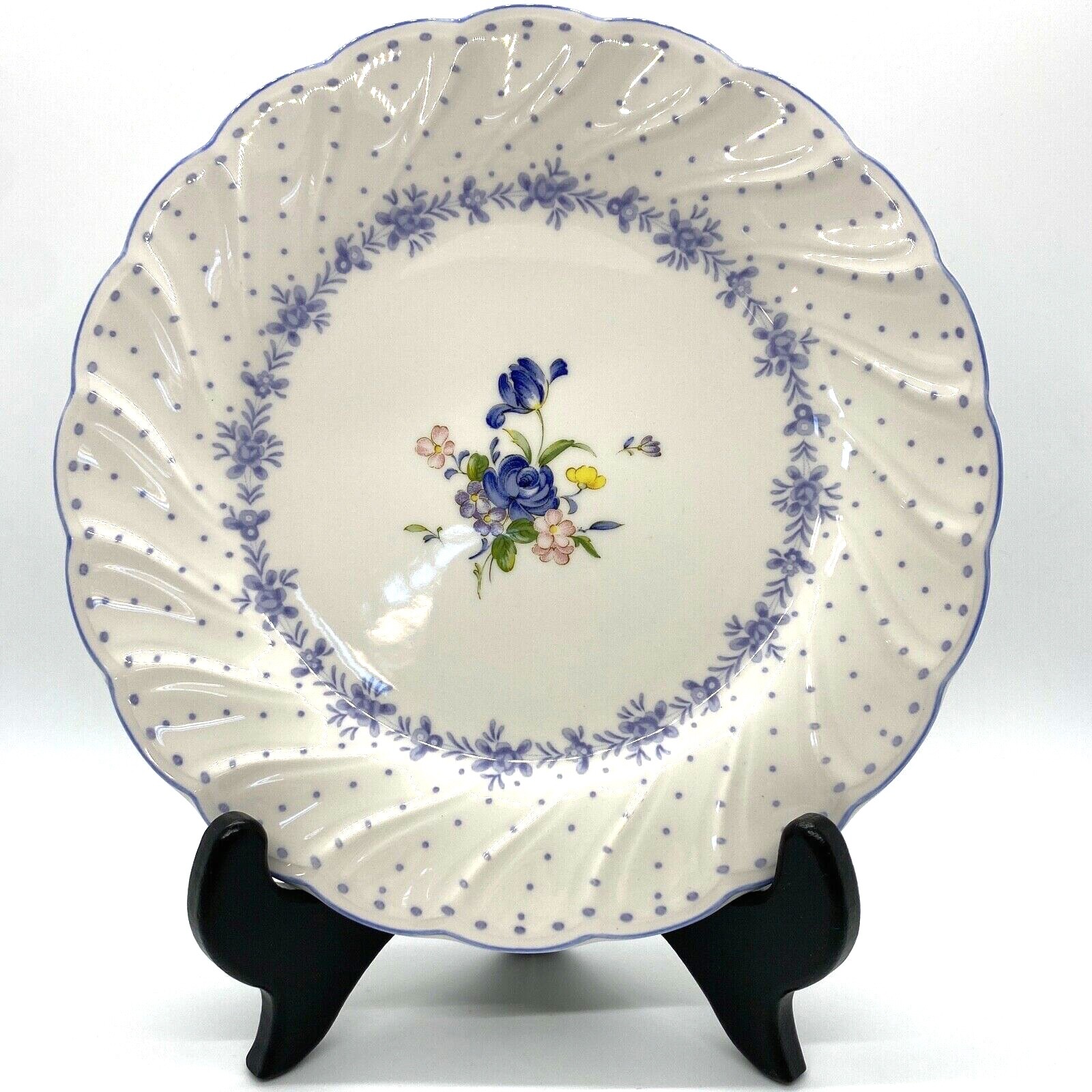 Nikko Fine Tableware Blue Peony Dinner Plates, Not Perfect, Japan Discontinued Nikko