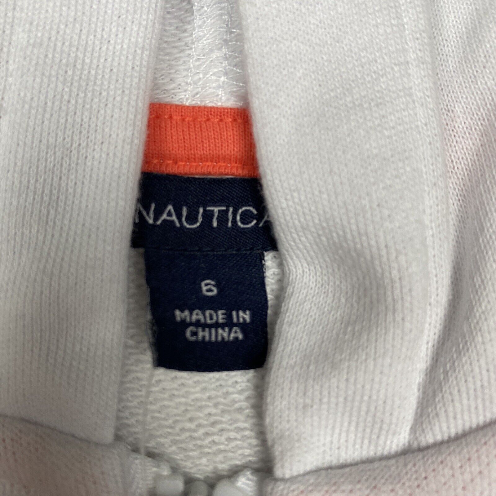 New NAUTICA Hoodie Jacket Zip Up Girl's Size 6 White Floral Graphic School Nautica Does Not Apply - фотография #4