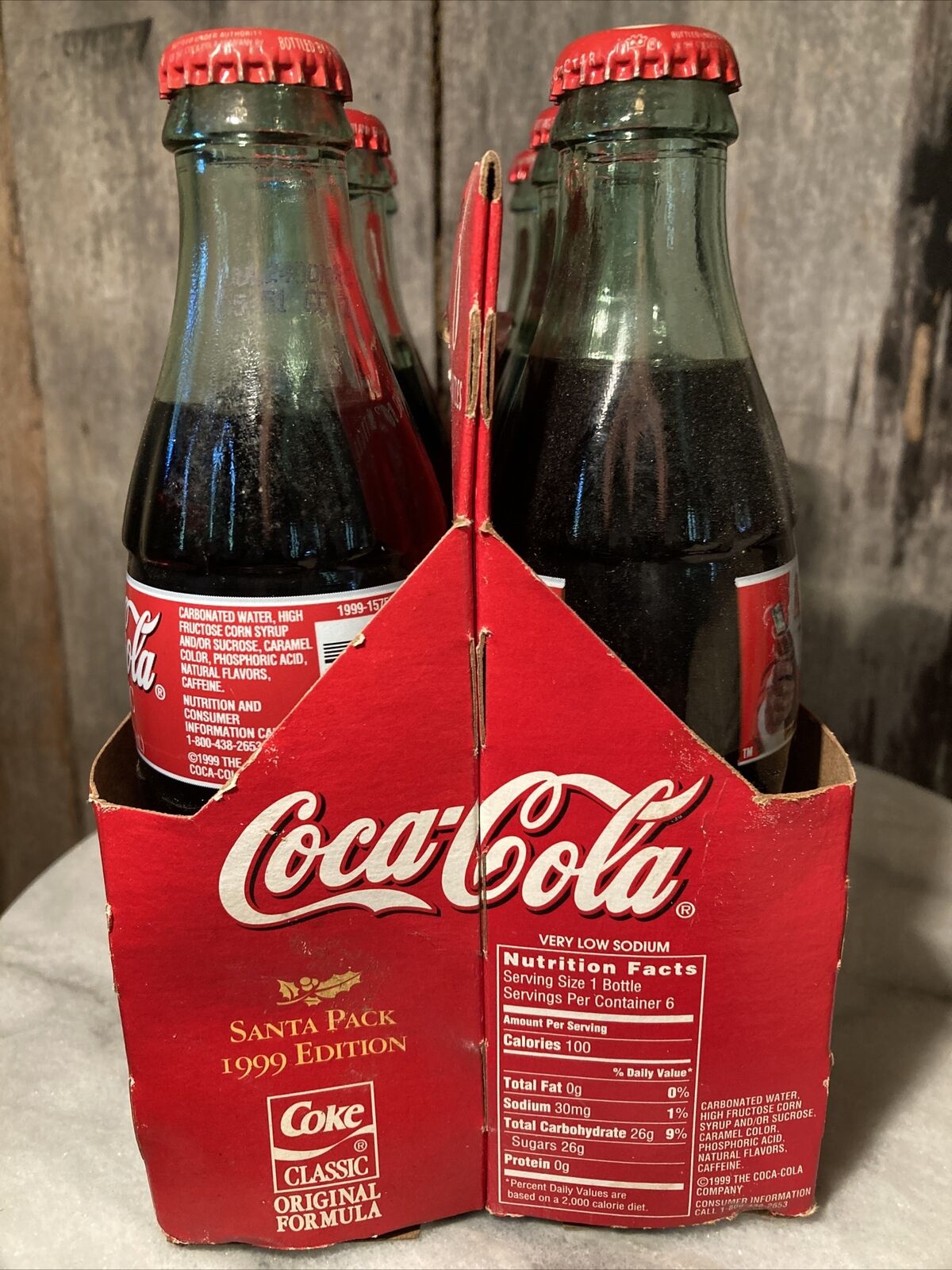 Classic Coca-Cola “Happy Holidays” Sealed Unopened Glass Bottles 6 Pack (1999) Без бренда - фотография #2