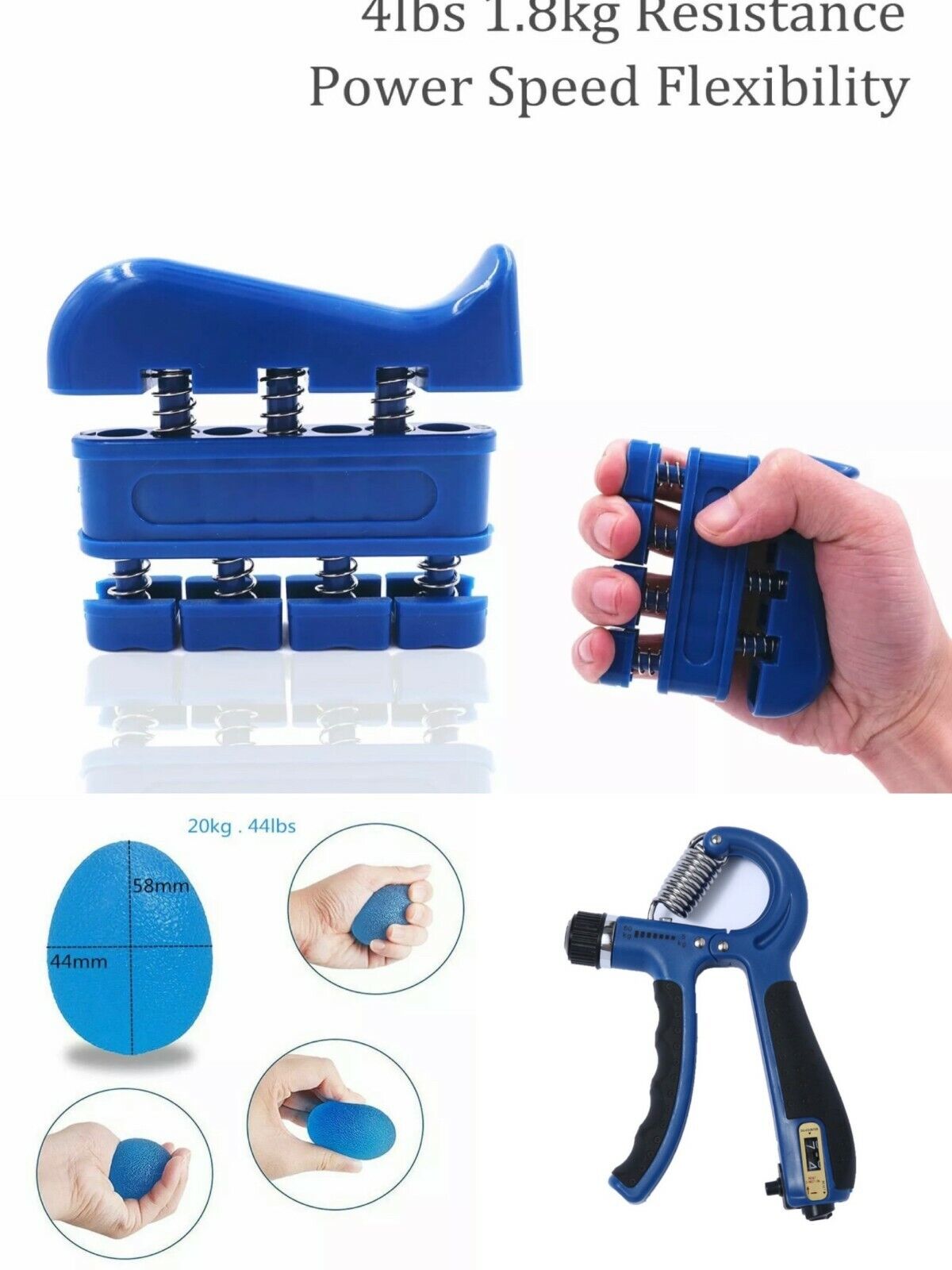 Workout Kit 5-PCS Luxury combination Grip Strength Trainer Counting Forearm  sysson none - фотография #5