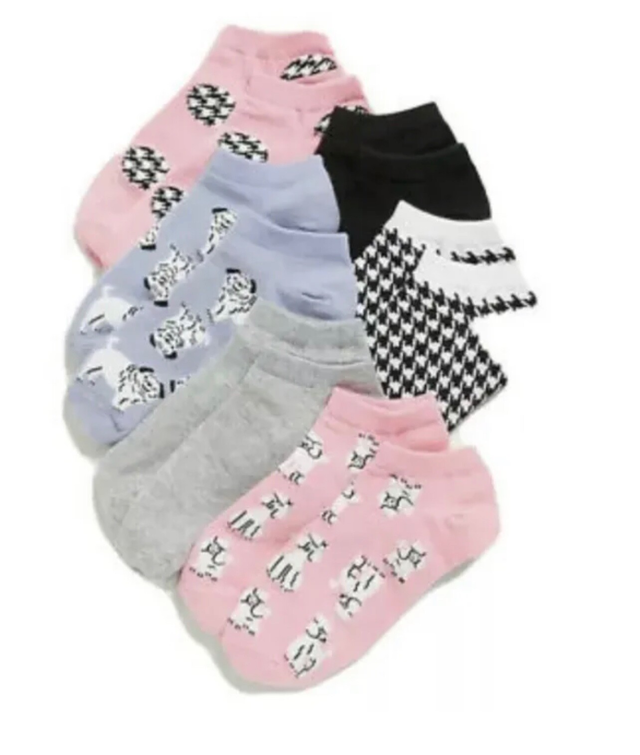 Old Navy Kids Size Large ~ 6 Pack Ankle Socks .. Solid or Checkered .. $13 Old Navy 583502