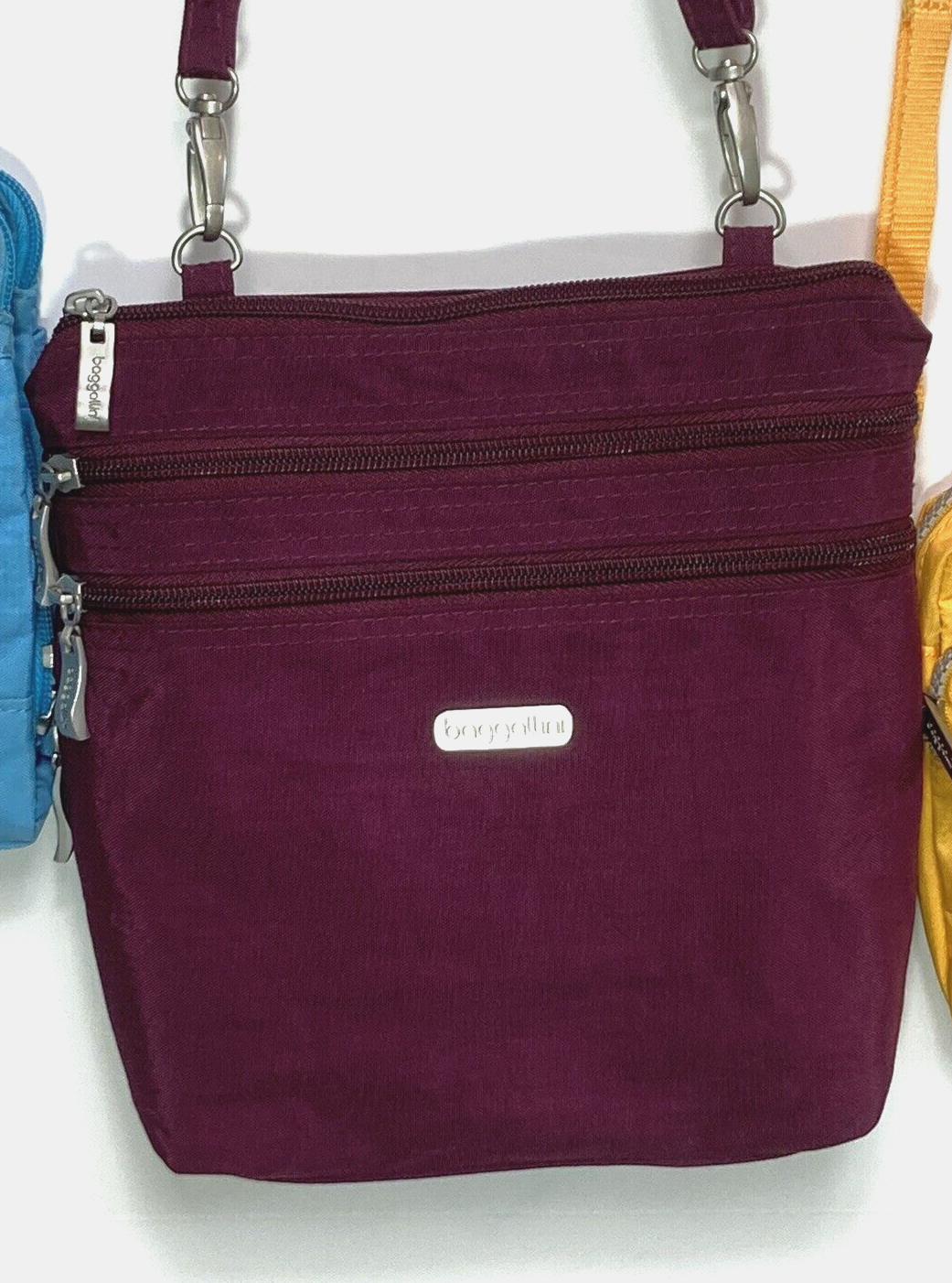 Baggallini Crossbody Bags Lot Of 3 Purses Blue Yellow Burgandy LOTS OF POCKETS Baggallini - фотография #5
