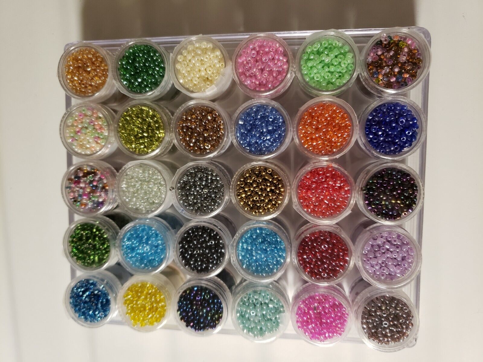 BULK LOT SALE-30 FULL Cylinders of 2mm Seed Beads  + Container + 30 FREE Charms Unbranded Does Not Apply - фотография #2