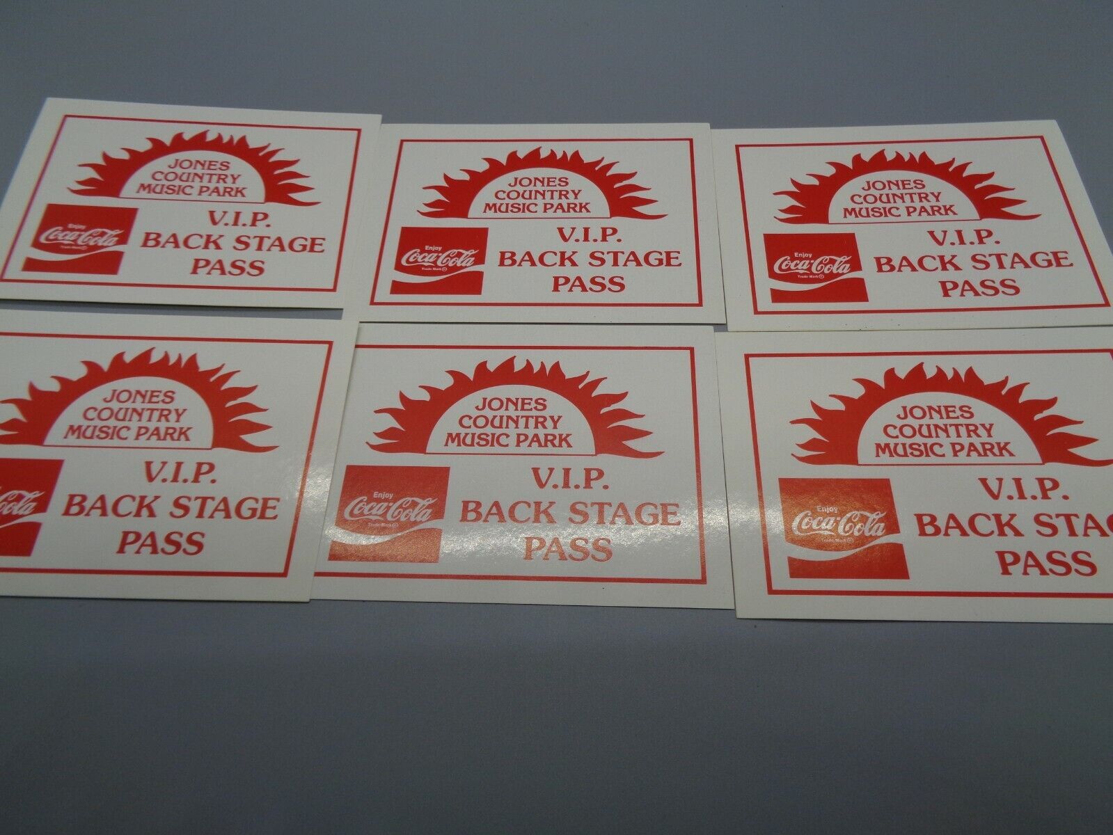 6 Vintage GEORGE JONES   Jones Country Backstage VIP Pass RARE! 6 for 1 Price! Без бренда