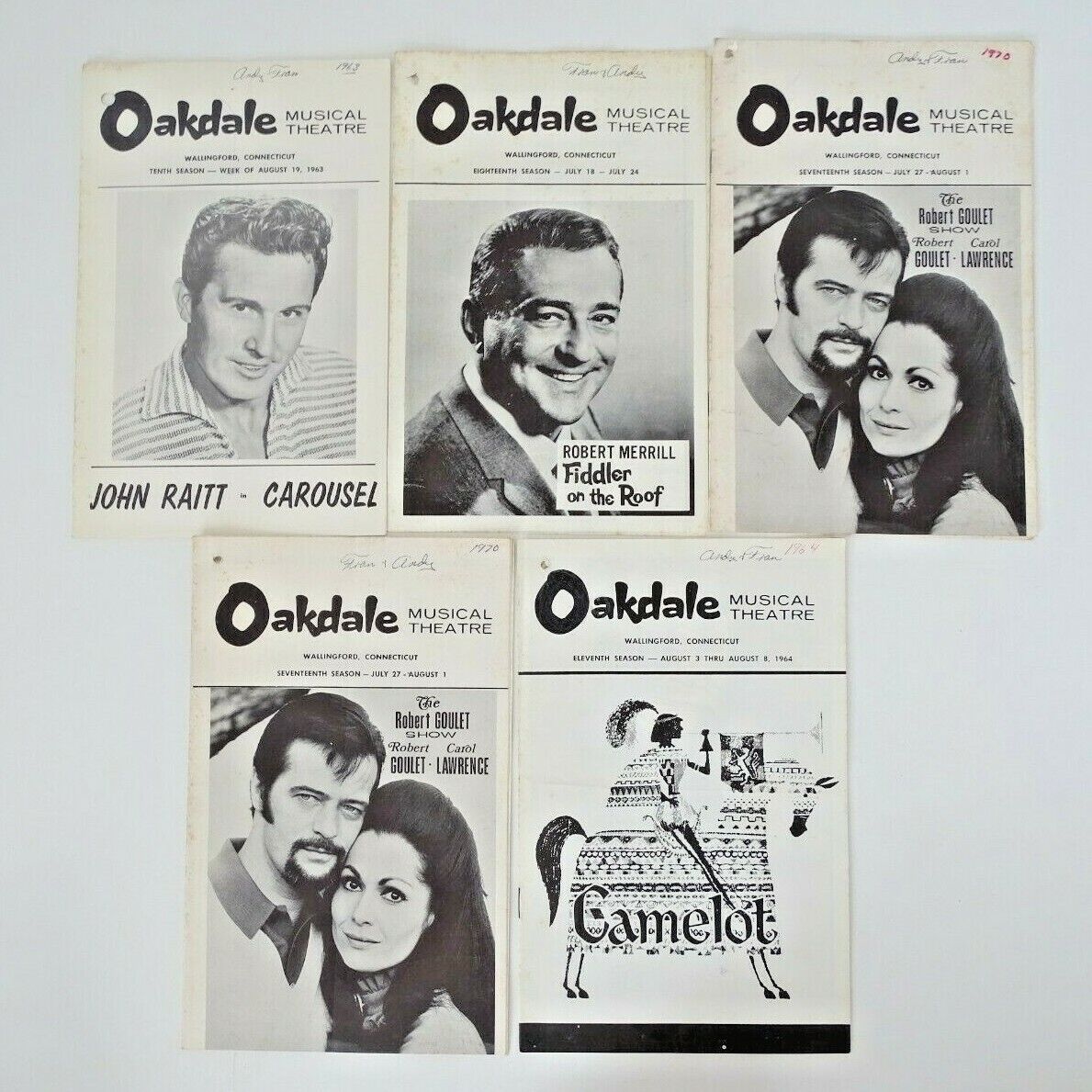 Oakdale Musical Theatre Booklet Programs Wallingford Connecticut Lot of 5  Без бренда - фотография #2