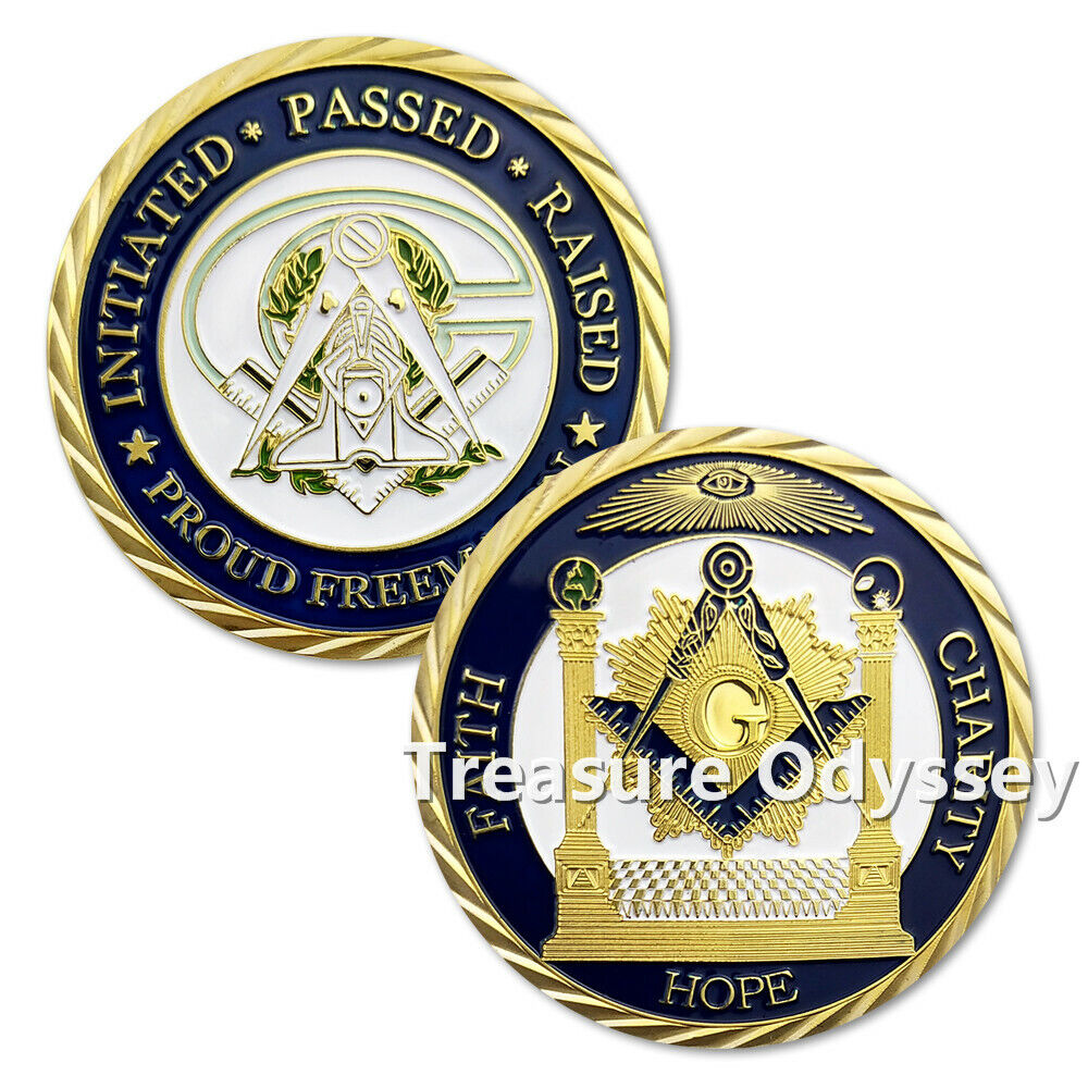 Masonic Challenge Coin Lot Entered Apprentice Fellow Craft Master Mason Emblem Без бренда - фотография #3