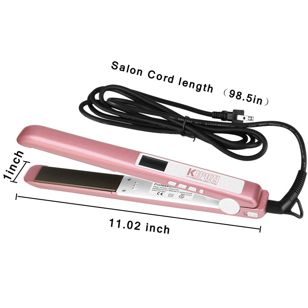 Pro KIPOZI Curly Straight Hair Straightener 2 In 1 Wide Plate LCD Display 1.75In KIPOZI Does Not Apply - фотография #7