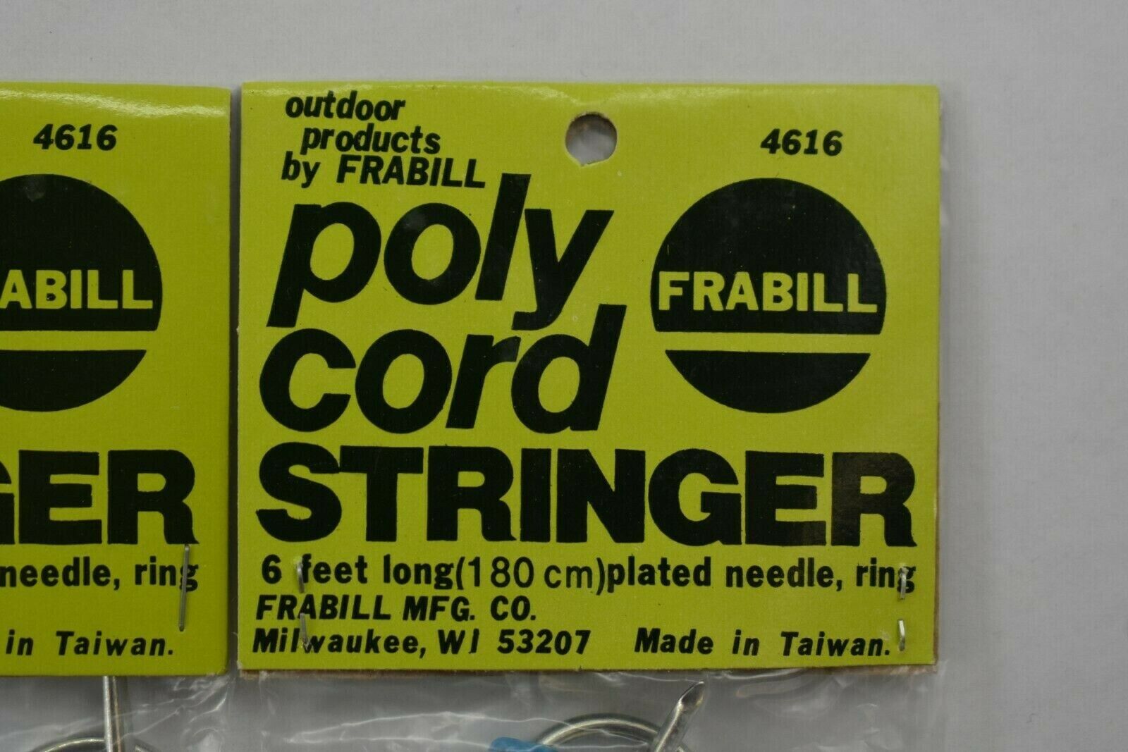 Lot of 2 Vintage 6 Feet Frabill Poly Cord Stringer Fishing Needle & Ring NOS Frabill 4616 - фотография #2