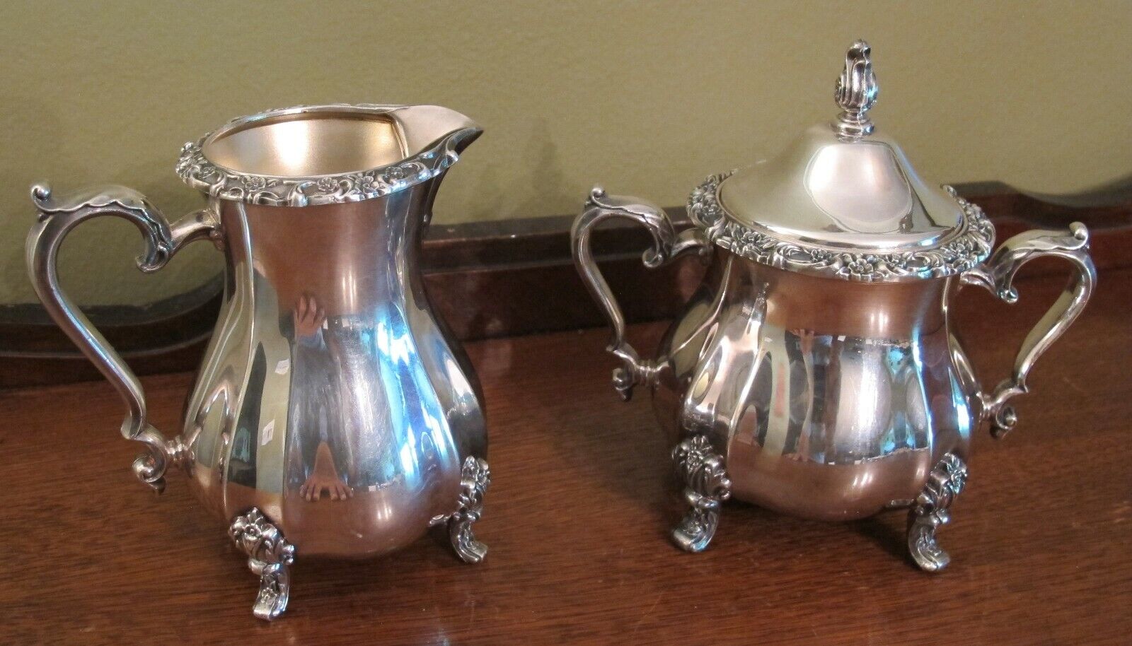 Elegant International Silver, Silverplate Tea/Coffee Set Countess Pattern *WoW* International Silver - фотография #3