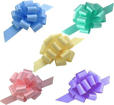 Pastel Pull Bows Variety Pack - Set of 30, Easter, Spring Decor, Gift Basket GiftWrap Etc 50