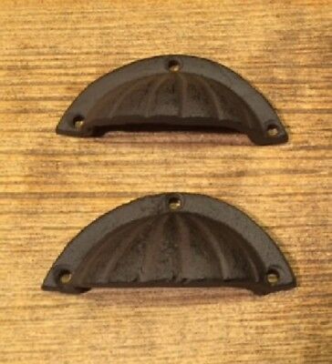 Antique Seashell Cast Iron Cup Shaped Cabinet Pulls (Set of Two) 0184-0034 Без бренда 0184-0034 - фотография #2