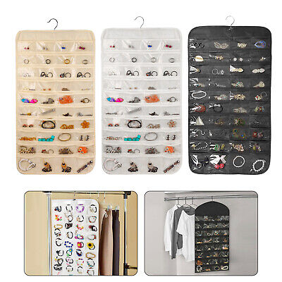 Jewelry Hanging Storage Organizer 80/32 Pockets Holder Earring Display Pouch Bag Wowpartspro Does Not Apply - фотография #10