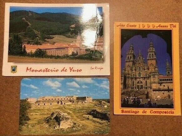 3 Vintage Postcards from Mexico with beautiful Stamps Без бренда