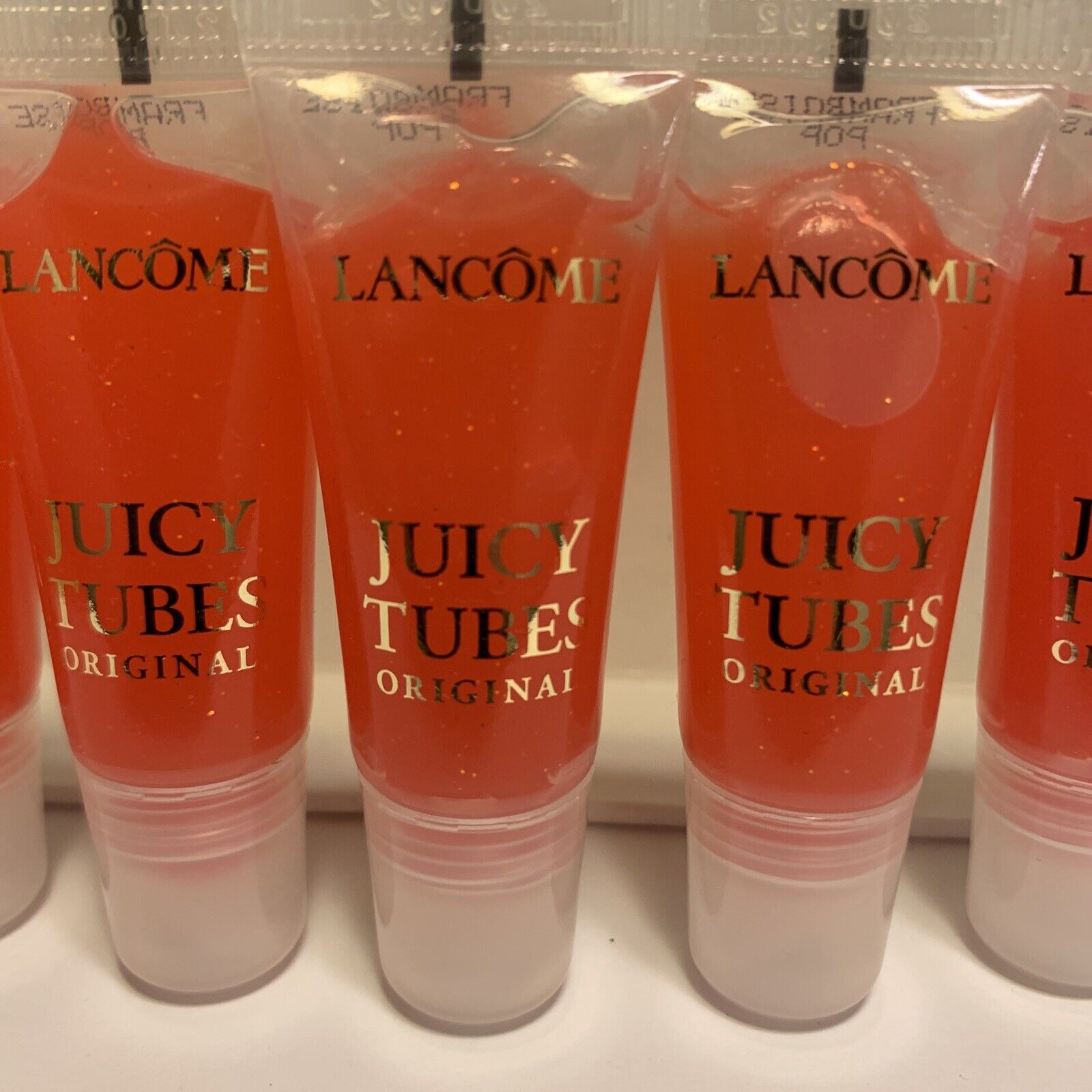 5 Lancome Juicy Tubes Original Lip Gloss 10 Framboise Pop 7ml / .23 oz each Lancôme Tubes - фотография #2