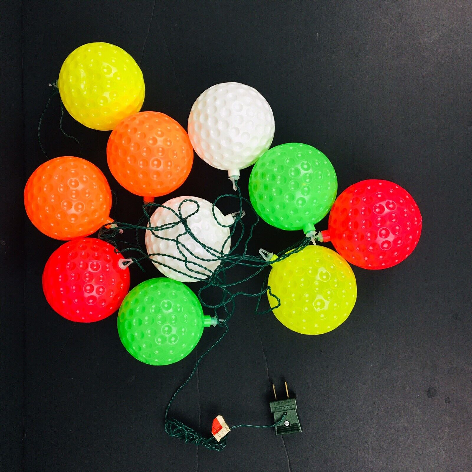 Vintage Kurt S. Adler Golf Ball Party Patio Lights 10 Lights Bright Waterproof Без бренда - фотография #3