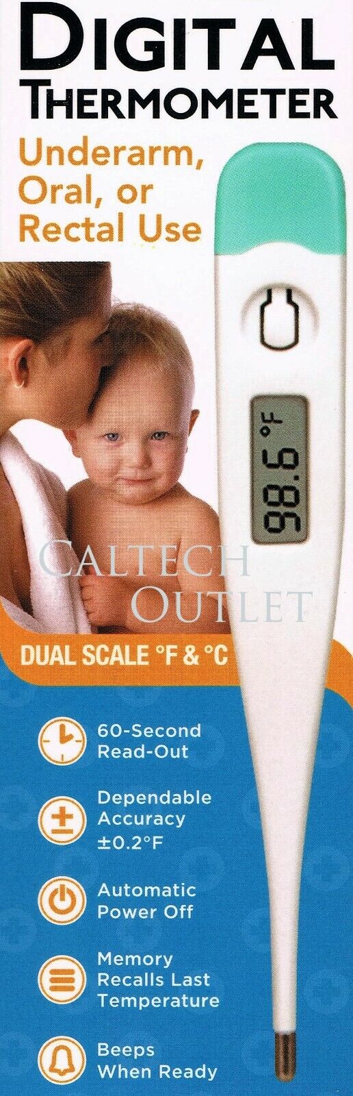 Digital LCD Medical Clinical Body Thermometer Measure Temperature Child & Adult Family Care 780707005729