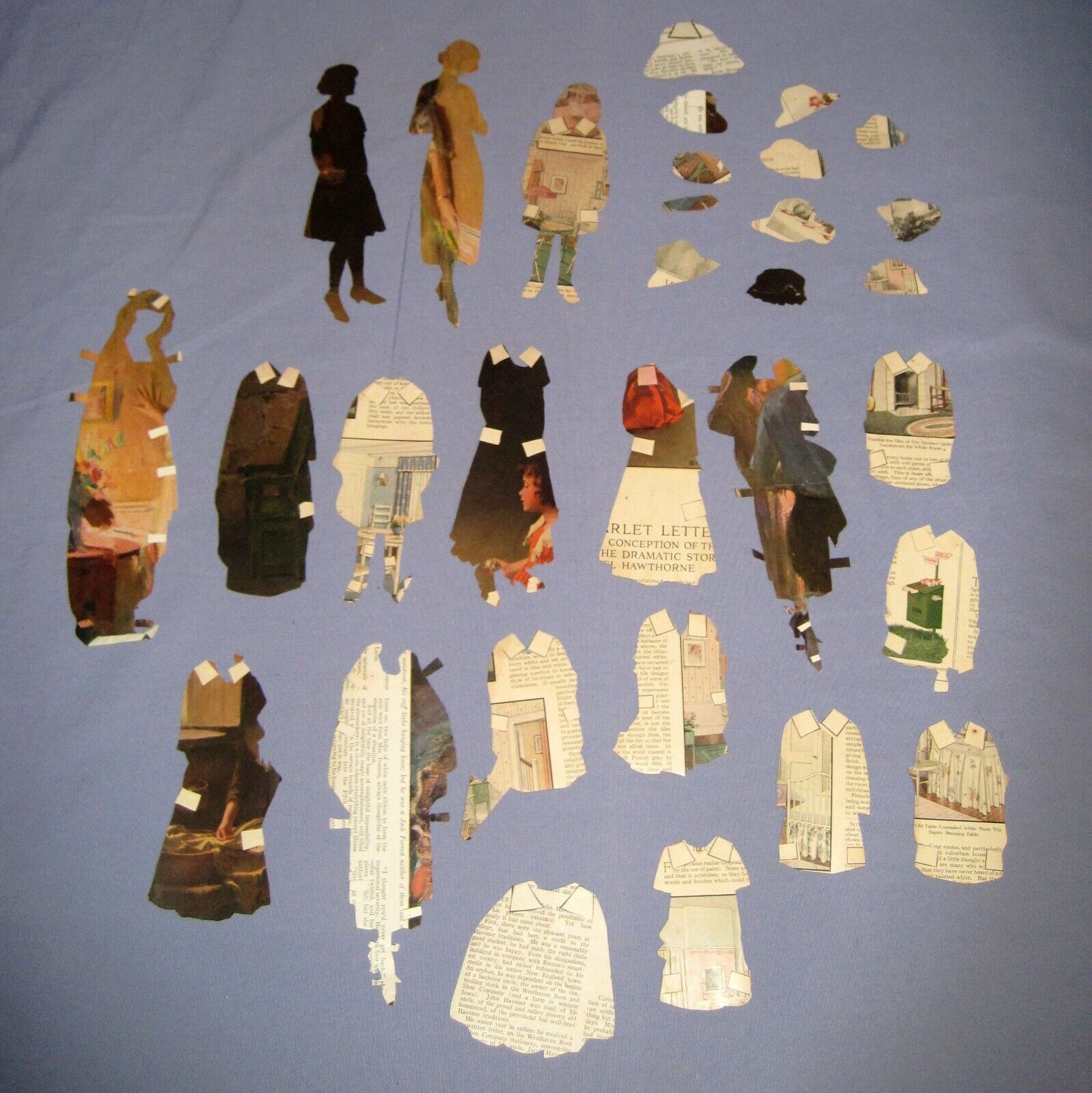Vtg Antique Victorian Lot Paper Dolls & Clothes & More 6" - 8" Magazine Cut Outs Unbranded - фотография #5