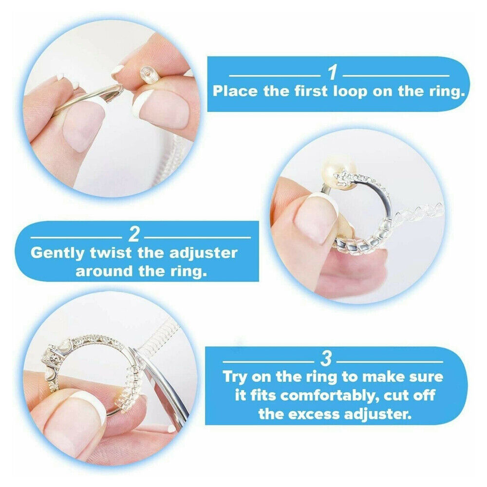 16Pcs Ring Size Adjuster Invisible Clear Ring Sizer Jewelry Fit Reducer Guard Unbranded Does not apply - фотография #9