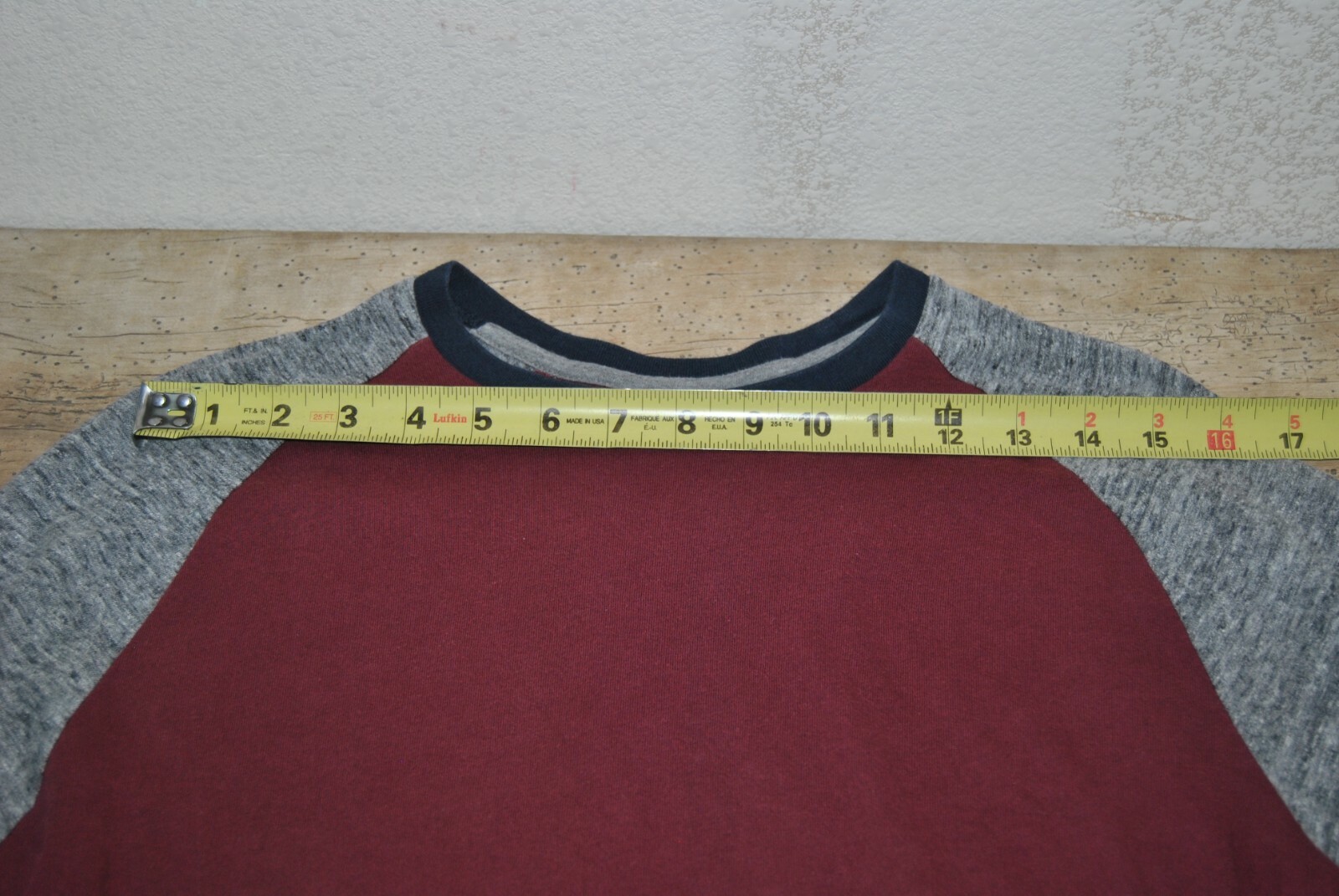Old Navy Long Sleeve Red / Gray Soft Wash Men's Medium Pull Over Top  Old Navy n/a - фотография #4